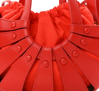 Bottega Veneta Leather Small Shell Two Way Crossbody and Tote Bag