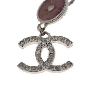 Chanel Y2K Vintage Runway Silver Pink Chain Belt Embellished Enamel Necklace