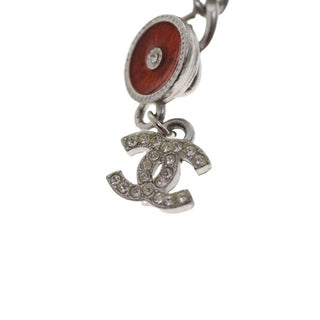 Chanel Y2K Vintage Runway Silver Pink Chain Belt Embellished Enamel Necklace