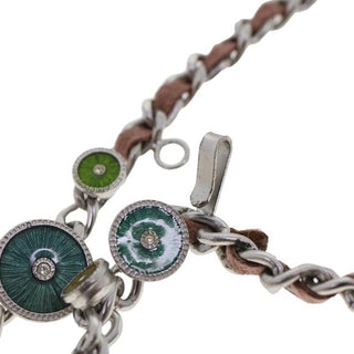 Chanel Y2K Vintage Runway Silver Pink Chain Belt Embellished Enamel Necklace