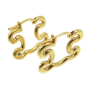 Celine Macadam Logo Gold Earrings Pair With Pouch and Box