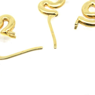 Celine Macadam Logo Gold Earrings Pair With Pouch and Box