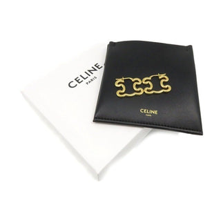 Celine Macadam Logo Gold Earrings Pair With Pouch and Box