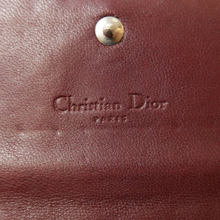Christian Dior Lady Dior Patent Leather Long Cannage Quilted Wallet on Chain