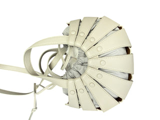 Bottega Veneta Leather Small Shell Two Way Crossbody and Tote Bag