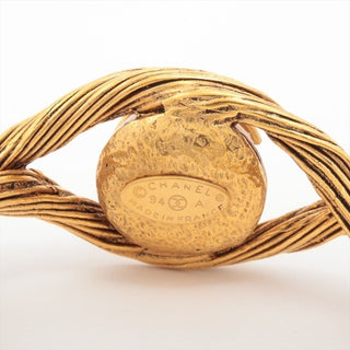 Chanel Faux Pearl Trim 24K Gold Plated Bangle Cuff Bracelet Vintage 90s AW94 RARE