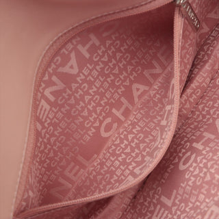 Chanel Vintage Y2K Era Large CC Lambskin Leather Wild Stitch Pink Flap Bag