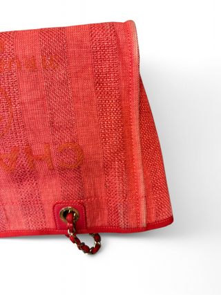 Chanel Mixed Fibers Striped Small Deauville Shoulder Bag