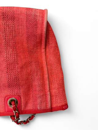 Chanel Mixed Fibers Striped Small Deauville Shoulder Bag