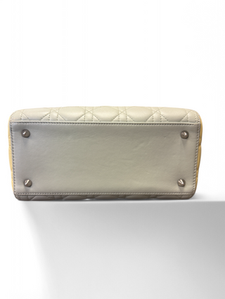 Christian Dior Lady Dior Lambskin Leather Pastel Tricolor Colorblock with Strap