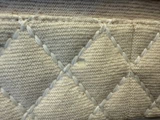 Chanel Beige Wool Wild Stitch Vanity Vintage Y2K Era Bag