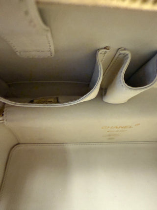 Chanel Beige Wool Wild Stitch Vanity Vintage Y2K Era Bag