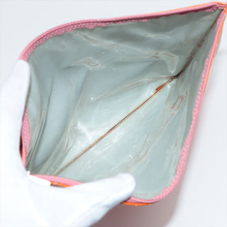 Chanel Patent Leather Orange Triple Coco CC Logo Tote Bag