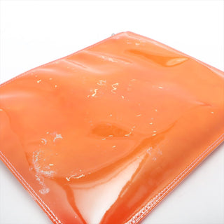 Chanel Patent Leather Orange Triple Coco CC Logo Tote Bag