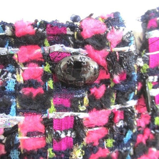 Chanel Pink Pleated Tweed Skirt Size 38 2