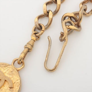 Chanel Vintage Chain Belt Necklace 24K Gold Plated Hardware 80s Medallion