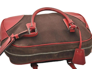 PRADA Canvas and Leather Tote Bag Vintage Y2K Tote w Lock Key and Clochette