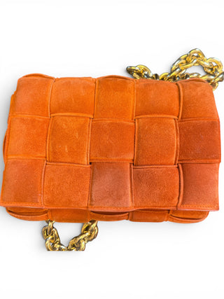 Bottega Veneta Cassette Woven Quilted Suede Crossbody (Copy)
