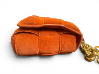 Bottega Veneta Cassette Woven Quilted Suede Crossbody (Copy)