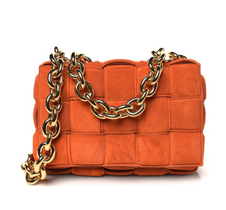 Bottega Veneta Cassette Woven Quilted Suede Crossbody (Copy)