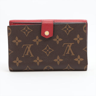 Louis Vuitton Pallas Compact Wallet Monogram Canvas Cherry Leather