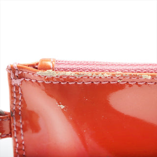 Chanel Patent Leather Orange Triple Coco CC Logo Tote Bag