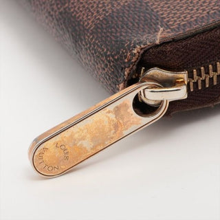 Louis Vuitton Zip Around Damier Ebene Wallet with Box