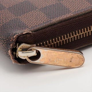 Louis Vuitton Zip Around Damier Ebene Wallet with Box