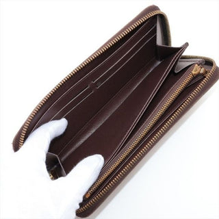Louis Vuitton Zip Around Damier Ebene Wallet with Box