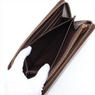 Louis Vuitton Zip Around Damier Ebene Wallet with Box