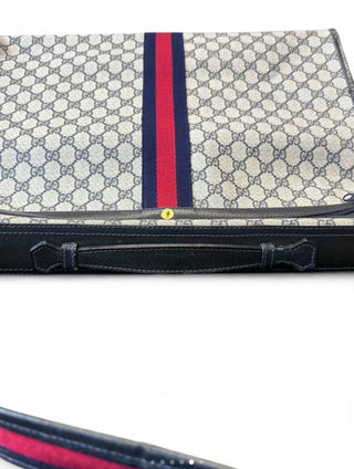 Gucci Travel Bag Vintage 70s Supreme Coated Canvas and Leather