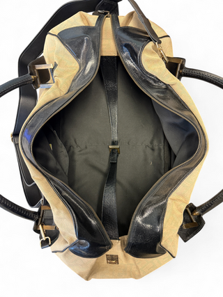 Fendi Duffle Travel Overnight Bag Carryon Compliant Beige Zucca Print Canvas