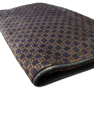 Gucci Blondie Blondy Clutch Vintage 70s Square G Suede and Leather bag