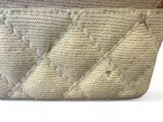 Chanel Beige Wool Wild Stitch Vanity Vintage Y2K Era Bag