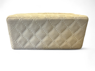 Chanel Beige Wool Wild Stitch Vanity Vintage Y2K Era Bag