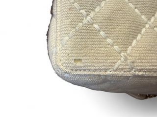 Chanel Beige Wool Wild Stitch Vanity Vintage Y2K Era Bag