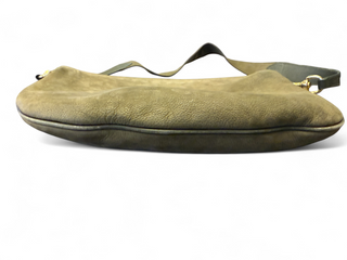 Gucci Vintage 80s Leather Nubuck Suede Half Moon Shoulder Bag