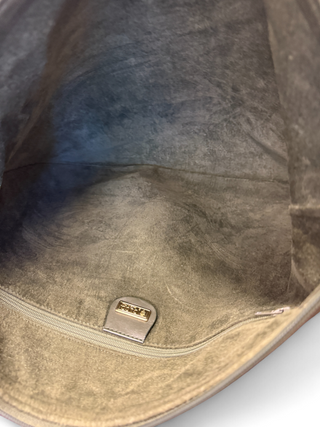 Gucci Vintage 80s Leather Nubuck Suede Half Moon Shoulder Bag