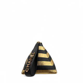 Chanel Métiers d'Art Kheops Pyramid Bag CC Gold and Black Calfskin Leather