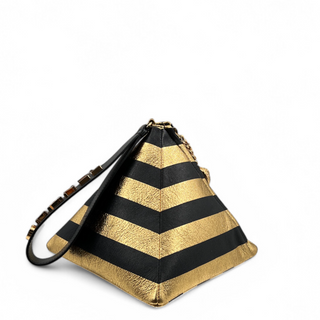 Chanel Métiers d'Art Kheops Pyramid Bag CC Gold and Black Calfskin Leather