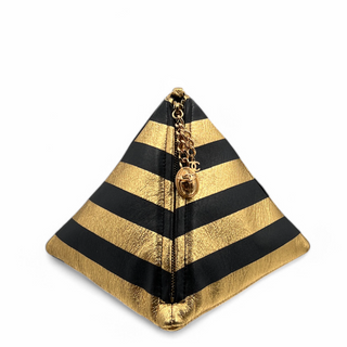 Chanel Métiers d'Art Kheops Pyramid Bag CC Gold and Black Calfskin Leather