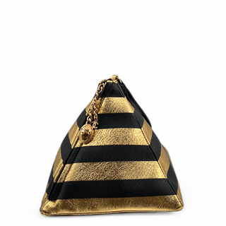 Chanel Métiers d'Art Kheops Pyramid Bag CC Gold and Black Calfskin Leather