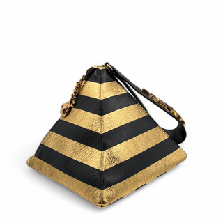 Chanel Métiers d'Art Kheops Pyramid Bag CC Gold and Black Calfskin Leather