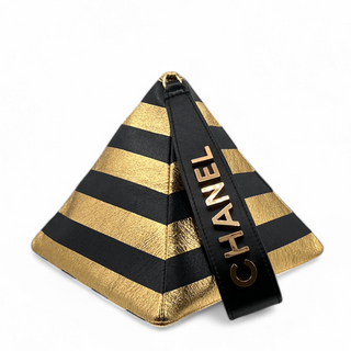 Chanel Métiers d'Art Kheops Pyramid Bag CC Gold and Black Calfskin Leather