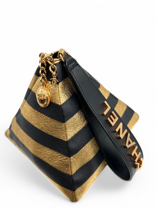 Chanel Métiers d'Art Kheops Pyramid Bag CC Gold and Black Calfskin Leather