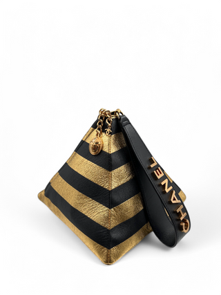 Chanel Métiers d'Art Kheops Pyramid Bag CC Gold and Black Calfskin Leather