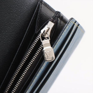 Louis Vuitton Epi leather Denim Blue Sarah Wallet