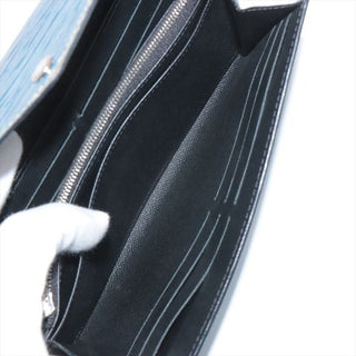 Louis Vuitton Epi leather Denim Blue Sarah Wallet