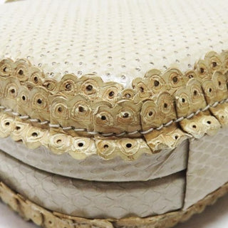 Bottega Veneta All Leather Knot Clutch Perforated Snakeskin RARE VINTAGE