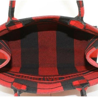 Christian Dior Plaid Medium Book Tote RARE